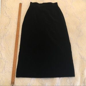 Vintage Laura Ashley Black Velour Skirt